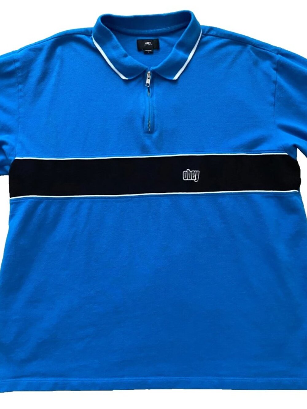 OBEY Cut & Sew Pique Knit Polo Shirt